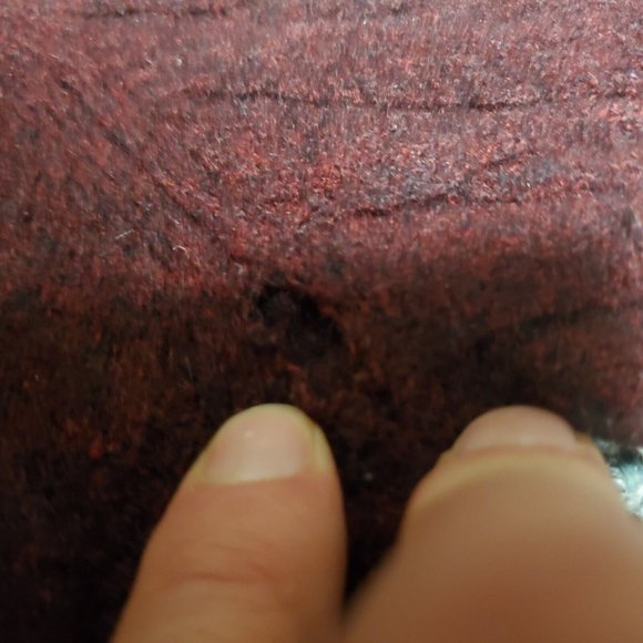 Harrison Davis 2-Play Cashmere 1/4 Zip Sweater Color Red HOLE Size Large - Picture 8 of 8